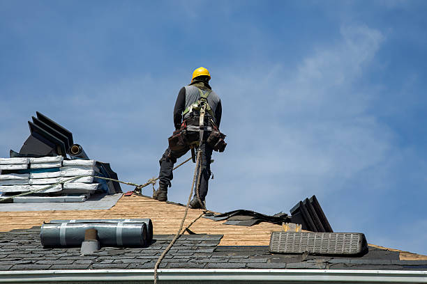 Professional Gutter Installation technician working in North Houston, TX